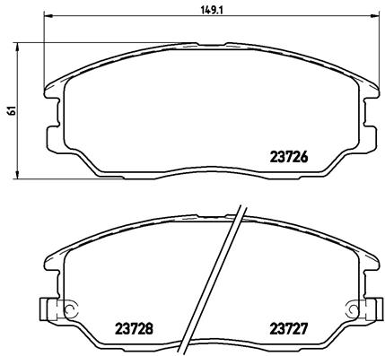 Комплект тормозных колодок, дисковый тормоз   P 30 028   BREMBO