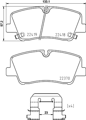 Комплект тормозных колодок, дисковый тормоз   P 30 089   BREMBO