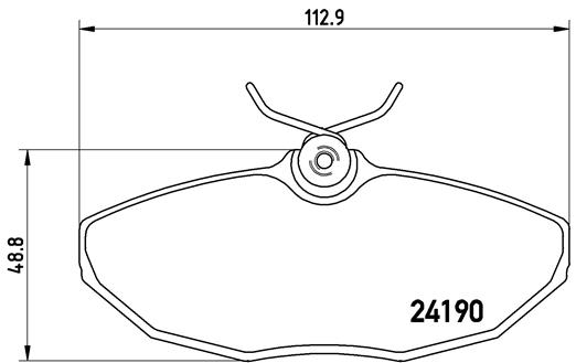 Комплект тормозных колодок, дисковый тормоз   P 36 015   BREMBO