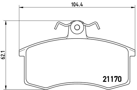 Комплект гальмівних накладок, дискове гальмо   P 41 003   BREMBO