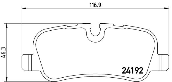 Комплект тормозных колодок, дисковый тормоз   P 44 013   BREMBO