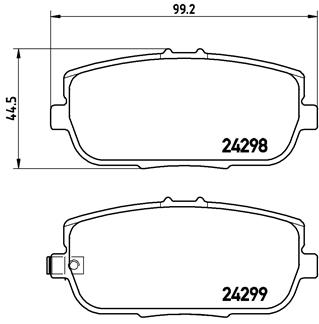 Комплект тормозных колодок, дисковый тормоз   P 49 044   BREMBO