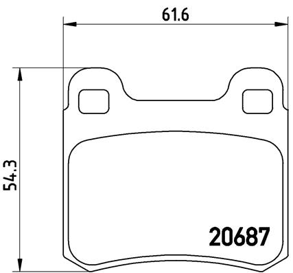 Комплект гальмівних накладок, дискове гальмо   P 50 013   BREMBO