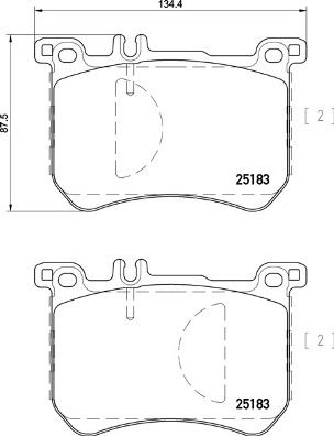 Комплект тормозных колодок, дисковый тормоз   P 50 111   BREMBO