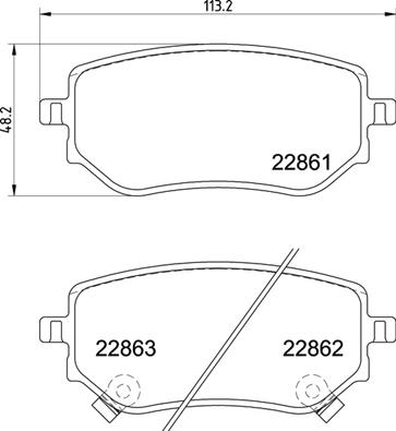 Комплект тормозных колодок, дисковый тормоз   P 50 153   BREMBO