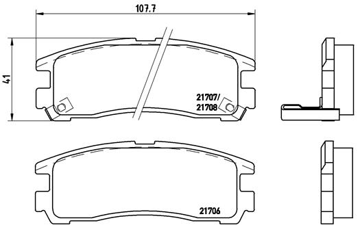 Комплект тормозных колодок, дисковый тормоз   P 54 012   BREMBO