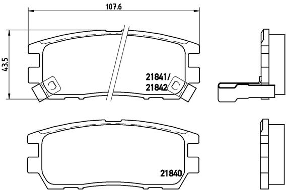 Комплект тормозных колодок, дисковый тормоз   P 54 018   BREMBO