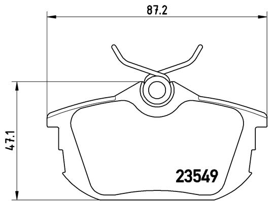 Комплект гальмівних накладок, дискове гальмо   P 54 023   BREMBO