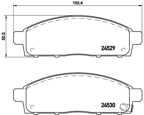 Комплект тормозных колодок, дисковый тормоз   P 54 038   BREMBO