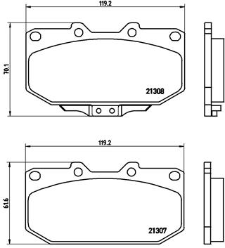 Комплект тормозных колодок, дисковый тормоз   P 56 025   BREMBO