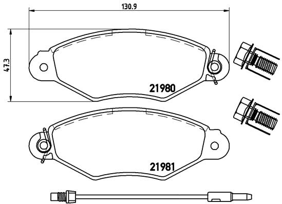 Комплект тормозных колодок, дисковый тормоз   P 56 038   BREMBO