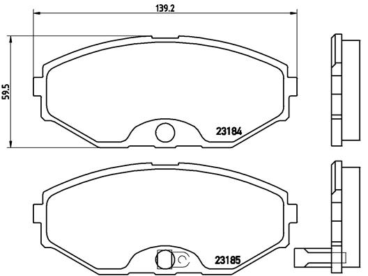 Комплект тормозных колодок, дисковый тормоз   P 56 045   BREMBO