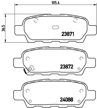 Комплект тормозных колодок, дисковый тормоз   P 56 046   BREMBO