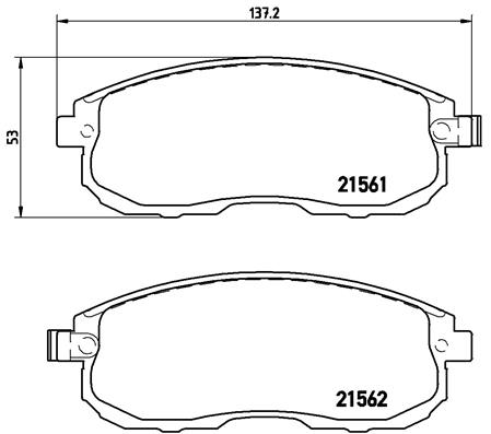 Комплект тормозных колодок, дисковый тормоз   P 56 065   BREMBO