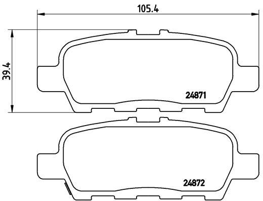 Комплект тормозных колодок, дисковый тормоз   P 56 068   BREMBO