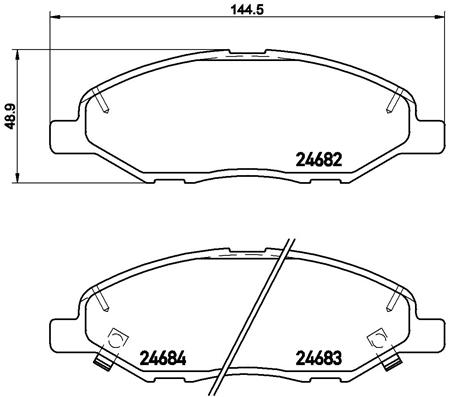 Комплект тормозных колодок, дисковый тормоз   P 56 088   BREMBO