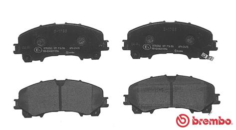 Комплект гальмівних накладок, дискове гальмо P 56 106 BREMBO #1