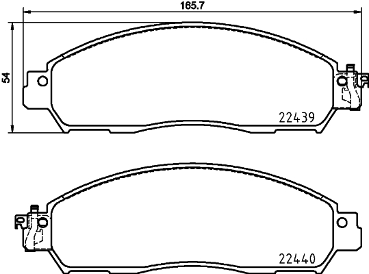 Комплект гальмівних накладок, дискове гальмо   P 56 118   BREMBO