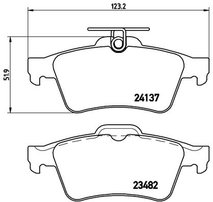 Комплект тормозных колодок, дисковый тормоз   P 59 042   BREMBO