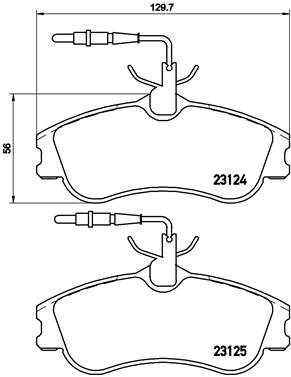 Комплект тормозных колодок, дисковый тормоз   P 61 060   BREMBO