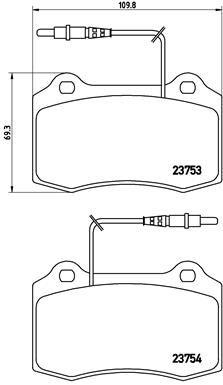 Комплект гальмівних накладок, дискове гальмо   P 61 064   BREMBO