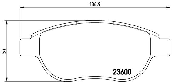 Комплект тормозных колодок, дисковый тормоз   P 61 068   BREMBO