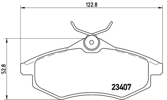 Комплект тормозных колодок, дисковый тормоз   P 61 074   BREMBO