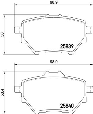 Комплект тормозных колодок, дисковый тормоз   P 61 122   BREMBO