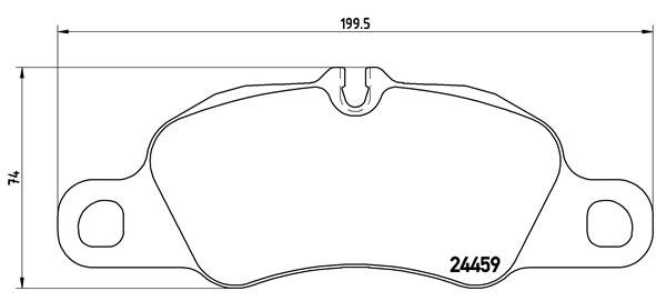 Комплект гальмівних накладок, дискове гальмо   P 65 018   BREMBO