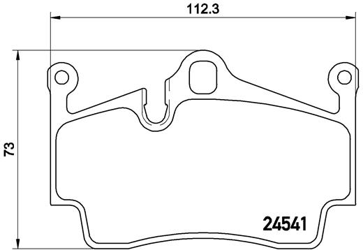 Комплект гальмівних накладок, дискове гальмо   P 65 028   BREMBO