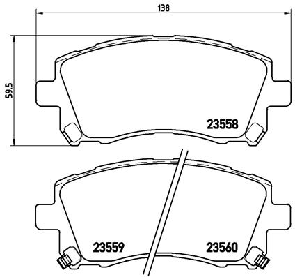 Комплект тормозных колодок, дисковый тормоз   P 78 010   BREMBO