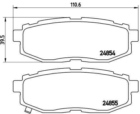 Комплект тормозных колодок, дисковый тормоз   P 78 018   BREMBO