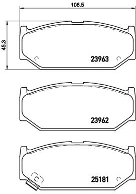 Комплект тормозных колодок, дисковый тормоз   P 79 023   BREMBO