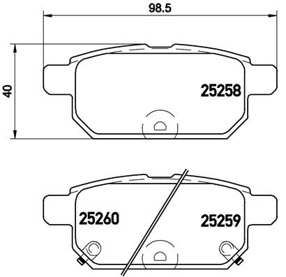 Комплект тормозных колодок, дисковый тормоз   P 79 029   BREMBO