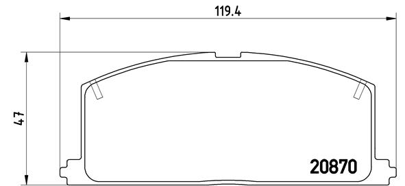 Комплект тормозных колодок, дисковый тормоз   P 83 011   BREMBO