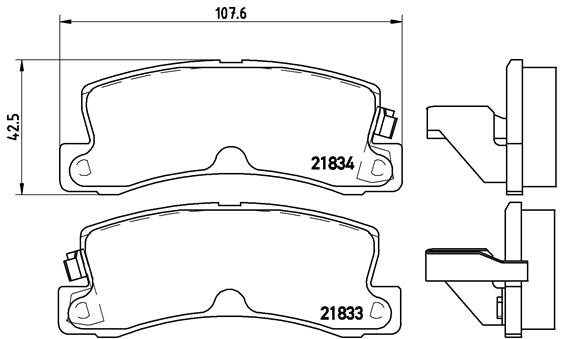 Комплект тормозных колодок, дисковый тормоз   P 83 015   BREMBO