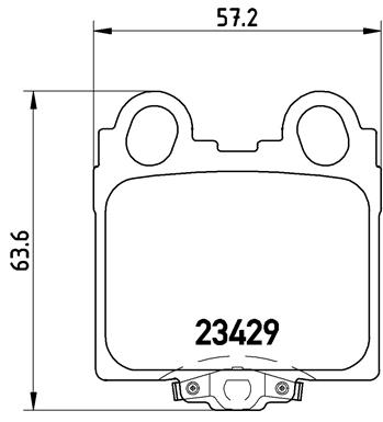 Комплект гальмівних накладок, дискове гальмо   P 83 045   BREMBO