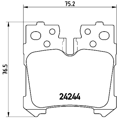 Комплект тормозных колодок, дисковый тормоз   P 83 076   BREMBO