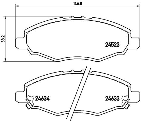 Комплект тормозных колодок, дисковый тормоз   P 83 094   BREMBO