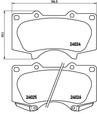 Комплект тормозных колодок, дисковый тормоз   P 83 102   BREMBO