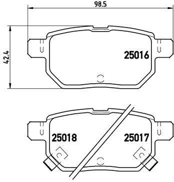 Комплект тормозных колодок, дисковый тормоз   P 83 133   BREMBO