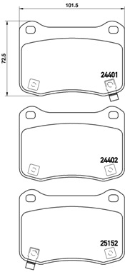 Комплект тормозных колодок, дисковый тормоз   P 83 134   BREMBO