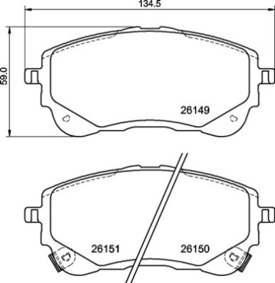 Комплект гальмівних накладок, дискове гальмо   P 83 177   BREMBO