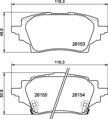 Комплект гальмівних накладок, дискове гальмо   P 83 178   BREMBO