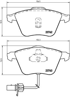 Комплект тормозных колодок, дисковый тормоз   P 85 056   BREMBO