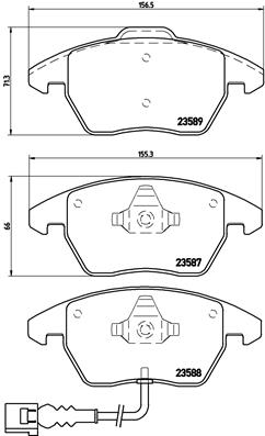 Комплект гальмівних накладок, дискове гальмо   P 85 075X   BREMBO