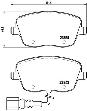 Комплект тормозных колодок, дисковый тормоз   P 85 077   BREMBO