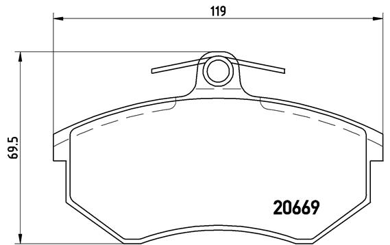 Комплект гальмівних накладок, дискове гальмо   P 85 092   BREMBO
