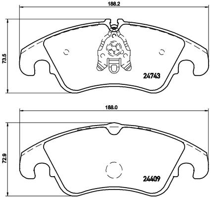 Комплект тормозных колодок, дисковый тормоз   P 85 098   BREMBO