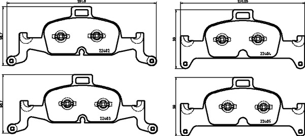 Комплект тормозных колодок, дисковый тормоз   P 85 164   BREMBO